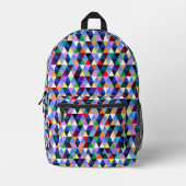 Kleurrijk Geometrisch Patroon Rugzak (Voorkant)