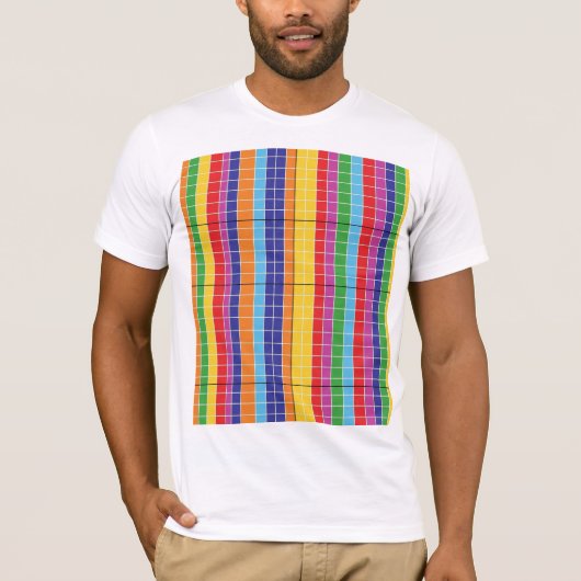 Kleurrijk geometrisch patroon T-shirt | Moderne re (Voorkant)