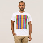 Kleurrijk geometrisch patroon T-shirt | Moderne re (Voorkant volledig)