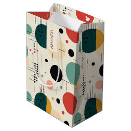 Kleurrijk geometrisch patroon uit het midden van d medium cadeauzakje