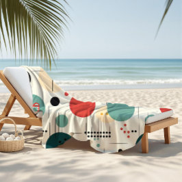 Kleurrijk geometrisch patroon uit het midden van d strandlaken