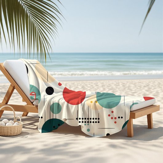 Kleurrijk geometrisch patroon uit het midden van d strandlaken