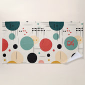 Kleurrijk geometrisch patroon uit het midden van d strandlaken (Voorkant)