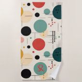 Kleurrijk geometrisch patroon uit het midden van d strandlaken (Voorkant)