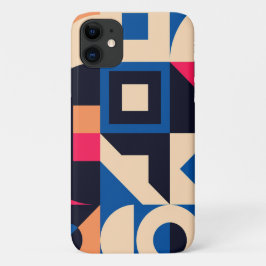 kleurrijk geometrisch patroon van de cirkel Case-Mate iPhone case