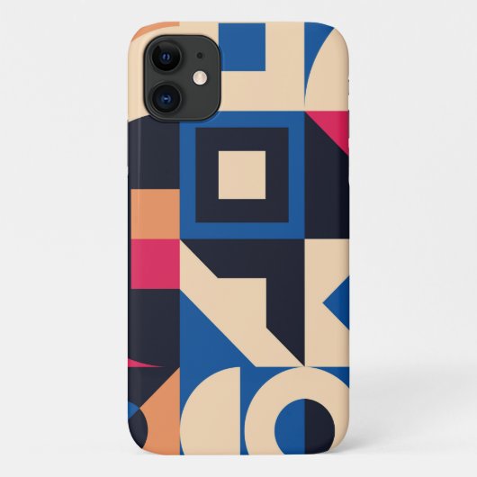 kleurrijk geometrisch patroon van de cirkel Case-Mate iPhone case (Achterkant)