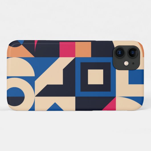 kleurrijk geometrisch patroon van de cirkel Case-Mate iPhone case (Achterkant (horizontaal))