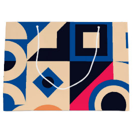 kleurrijk geometrisch patroon van de cirkel groot cadeauzakje