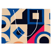 kleurrijk geometrisch patroon van de cirkel groot cadeauzakje (Achterkant)