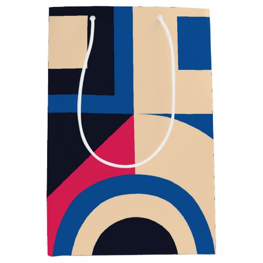 kleurrijk geometrisch patroon van de cirkel medium cadeauzakje (Voorkant)