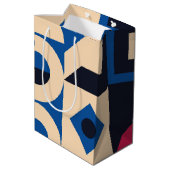 kleurrijk geometrisch patroon van de cirkel medium cadeauzakje (Achterkant Gekanteld)