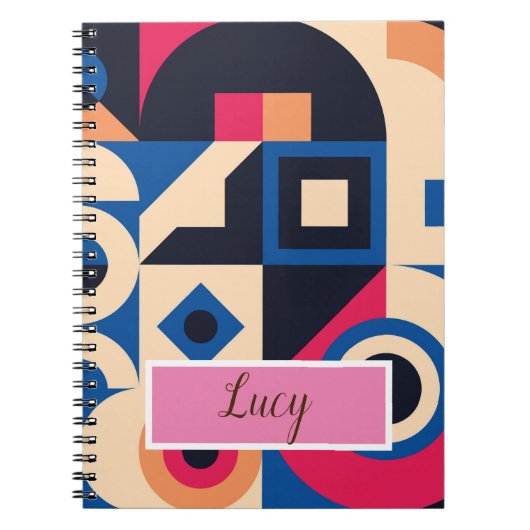 kleurrijk geometrisch patroon van de cirkel notitieboek (Voorkant)
