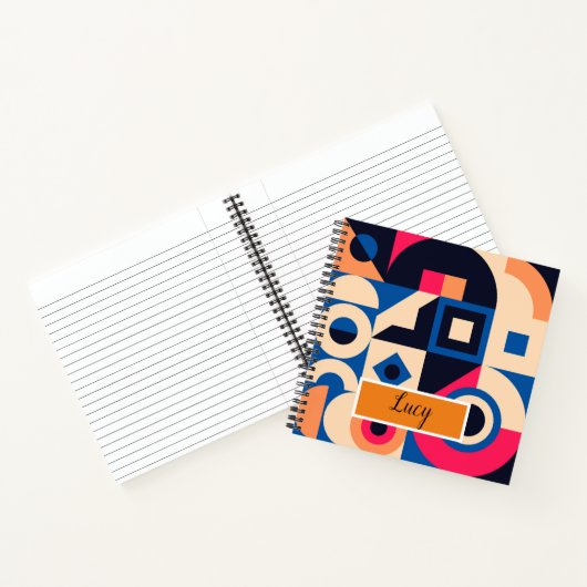 kleurrijk geometrisch patroon van de cirkel notitieboek (Binnen)