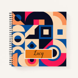 kleurrijk geometrisch patroon van de cirkel notitieboek