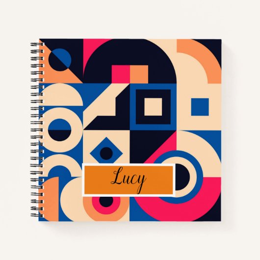 kleurrijk geometrisch patroon van de cirkel notitieboek (Voorkant)