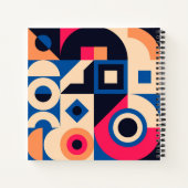 kleurrijk geometrisch patroon van de cirkel notitieboek (Achterkant)