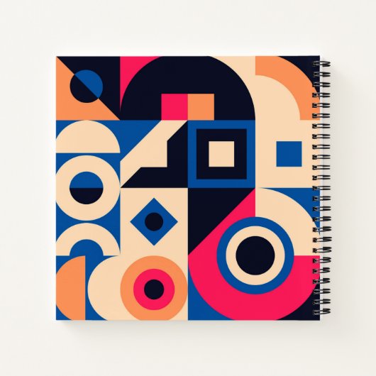 kleurrijk geometrisch patroon van de cirkel notitieboek (Achterkant)