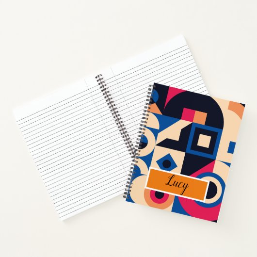 kleurrijk geometrisch patroon van de cirkel notitieboek (Binnen)