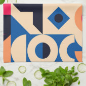 kleurrijk geometrisch patroon van de cirkel theedoek (Gevouwen)