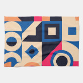 kleurrijk geometrisch patroon van de cirkel theedoek (Horizontaal)