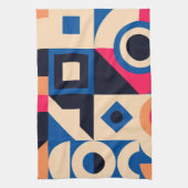 kleurrijk geometrisch patroon van de cirkel theedoek (Verticaal)