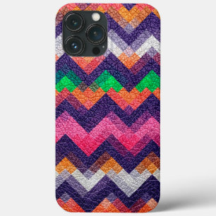 Kleurrijk Geometrisch Patroonleder Case-Mate iPhone Case