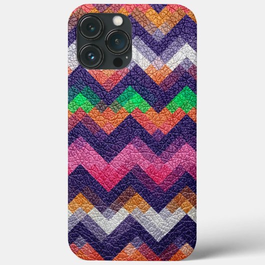 Kleurrijk Geometrisch Patroonleder Case-Mate iPhone Case (Achterkant)