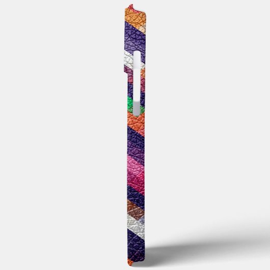 Kleurrijk Geometrisch Patroonleder Case-Mate iPhone Case (Achterkant / Links)