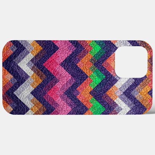 Kleurrijk Geometrisch Patroonleder Case-Mate iPhone Case (Achterkant (horizontaal))