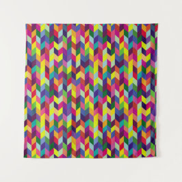 Kleurrijk Geometrisch Patroonontwerp – Modern en S Wandkleed