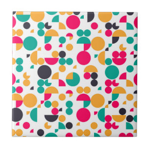 Kleurrijk geometrisch patroonontwerp tegeltje