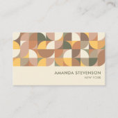 Kleurrijk geometrisch patroonpatroon visitekaartje (Voorkant)