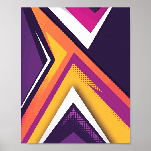 Kleurrijk geometrisch pijlontwerp poster (Voorkant)