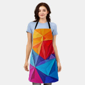 Kleurrijk Geometrisch Prisma Abstracte Kunst Schort (Gedragen)