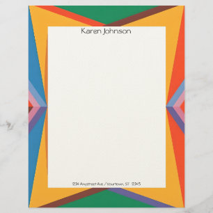 Kleurrijk geometrisch randbriefpapier briefhoofd