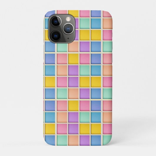 Kleurrijk Geometrisch Rasterpaneel Case-Mate iPhone Case (Achterkant)