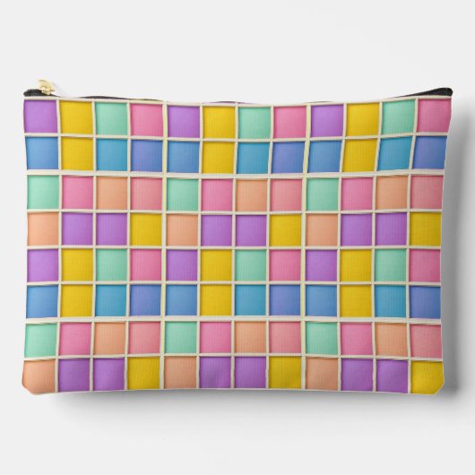 Kleurrijk Geometrisch Rasterpaneel Etui (Voorkant)