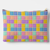 Kleurrijk Geometrisch Rasterpaneel Etui (Achterkant)