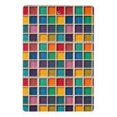 Kleurrijk Geometrisch Rasterpaneel Mini Klembord (Achterkant)
