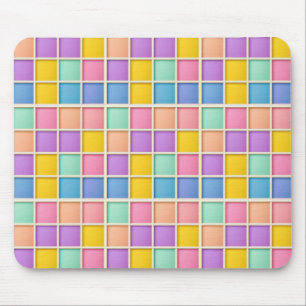 Kleurrijk Geometrisch Rasterpaneel Muismat