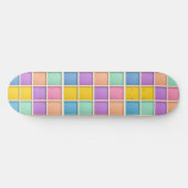 Kleurrijk Geometrisch Rasterpaneel Persoonlijk Skateboard (Horizontaal)