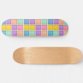 Kleurrijk Geometrisch Rasterpaneel Persoonlijk Skateboard (Horizontaal)