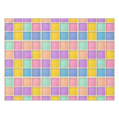 Kleurrijk Geometrisch Rasterpaneel Tafelkleed (Voorkant (Horizontaal))
