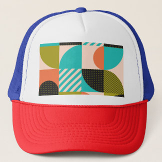 Kleurrijk geometrisch, Scandinavisch stijlpatroon. Trucker Pet