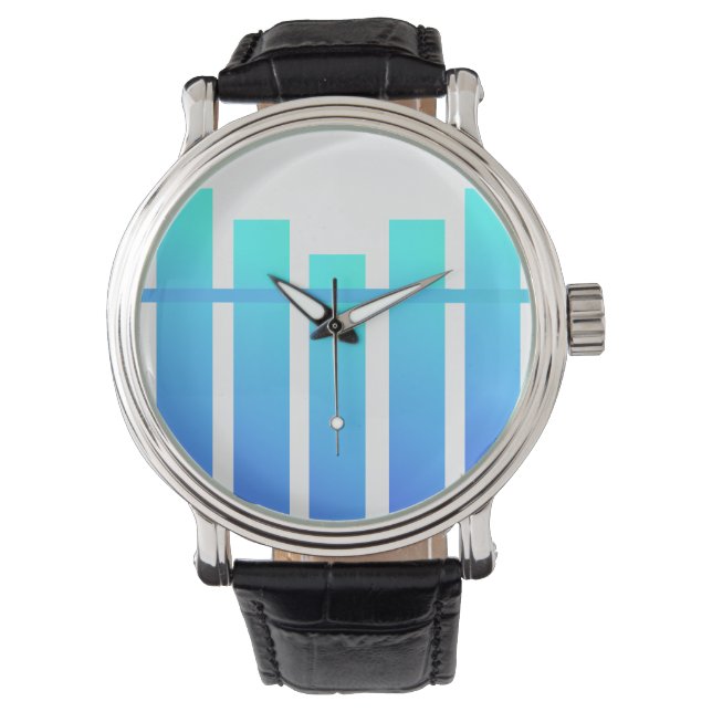 Kleurrijk Geometrisch Spectrumontwerp Horloge (Voorkant)
