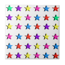 Kleurrijk geometrisch sterrenpatroon