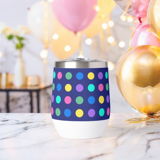 Kleurrijk geometrisch stippen drinkware ontwerp - (Vrijgezellenfeest (Gedraaid) )