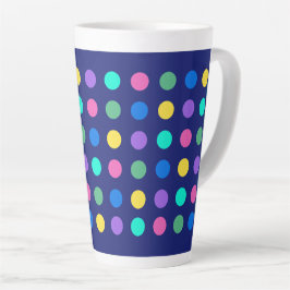 Kleurrijk geometrisch stippen drinkware ontwerp - latte mok