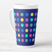 Kleurrijk geometrisch stippen drinkware ontwerp - latte mok (Linkerhoek)