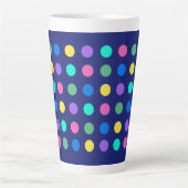 Kleurrijk geometrisch stippen drinkware ontwerp - latte mok (Voorkant)